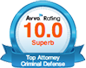 Avvo Rating 10.0 Superb | Top Attorney | Criminal Defense